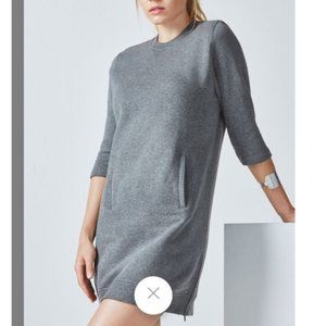 Fabletics Elena Sweater 3/4 Sleeve Dress in Grey Size Small